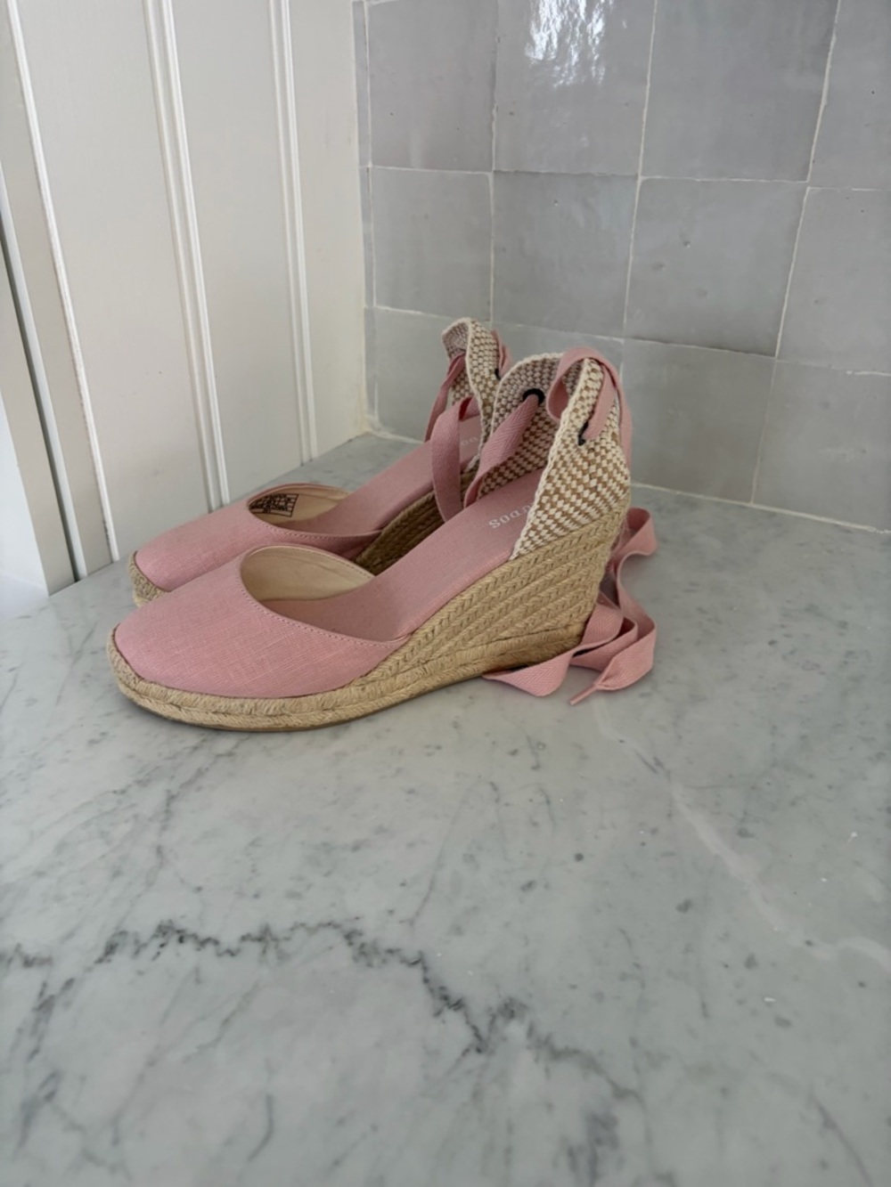 Soludos NWT Pink Wedge Ankle Tie Espadrilles - Picture 2 of 7